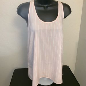 New without tags. Light pink-white striped tank.